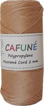 Cafuné Polypropyleen Macrame koord - 2mm - Camel - Polypropyleen Macrame koordPP4 - Haken - Macramé - Paracord - Polyester