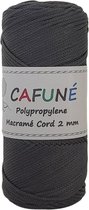 Cafuné Polypropyleen Macrame koord - 2mm - Smokey Grey - PP4 - Haken - Macramé - Paracord - Polyester