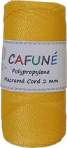 Cafuné Polypropyleen Macrame koord - 2mm - Geel - PP4 - Haken - Macramé - Paracord - Polyester