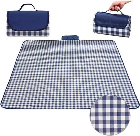 Picknickkleed Polo Teal and Hazel - Waterdicht 150x183cm – Mood Company