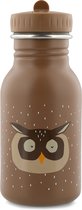 Trixie Drinkfles 350ml - Mr. Owl - lekvrij - roestvrij staal - kinderen - dieren