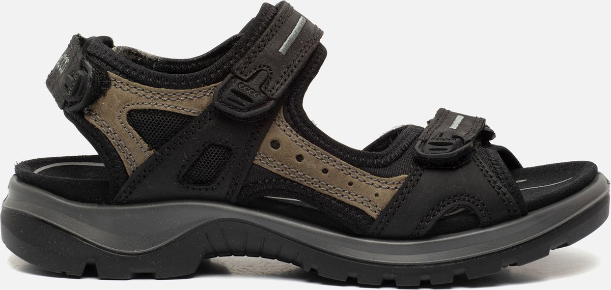 Ecco Offroad Sandalen Leer Dames Zwart