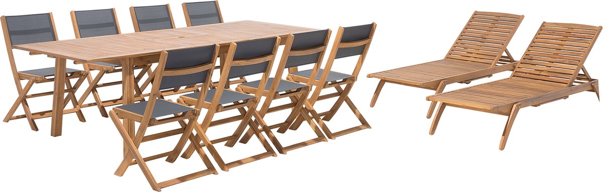 CESANA - Tuinset - Lichte houtkleur - Acaciahout