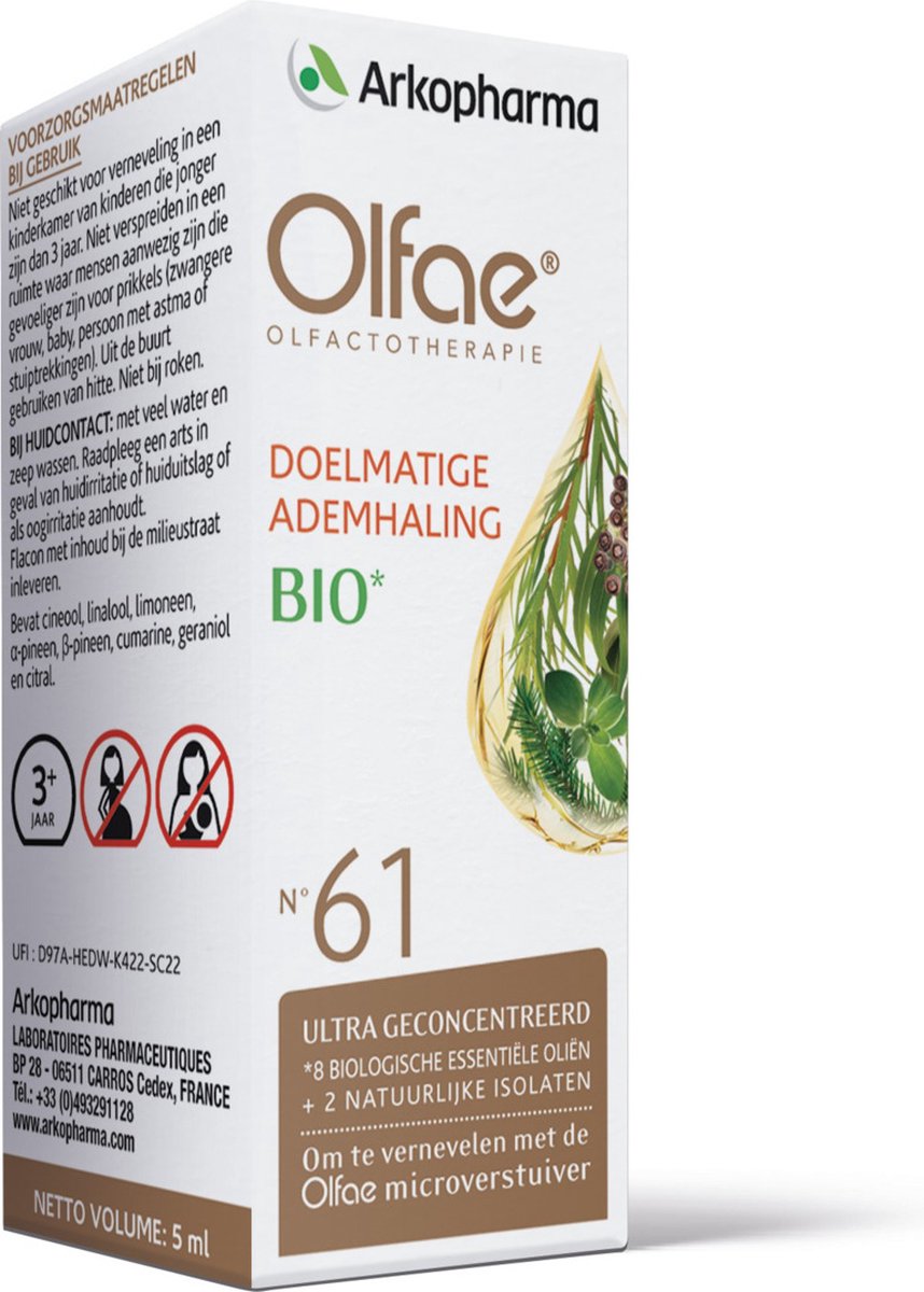 Goedkoopste Olfae Bio 61 Doelmatige ademhaling (5ml