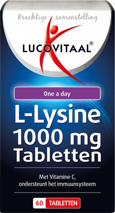 Foto: Lucovitaal l lysine 1000 milligram one a day voedingssupplement 60 tabletten