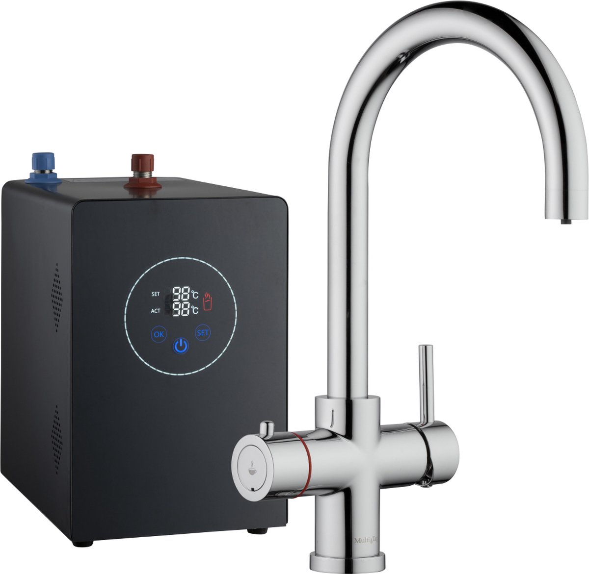 3in1 Multi Tap kokend water kraan Classic Cuitloop Chroom