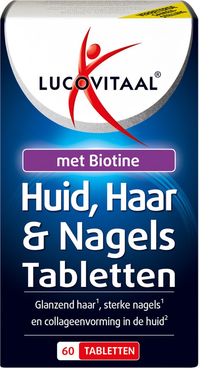 Goedkoopste Lucovitaal Huid Haar Nagels met Biotine 60 tabletten