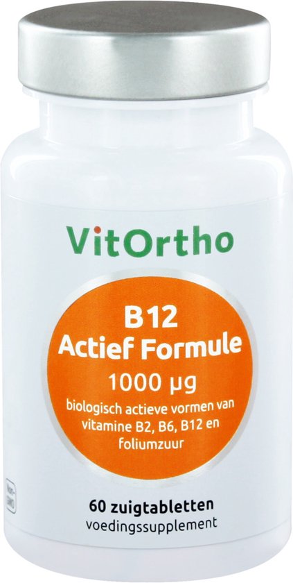 VitOrtho B12 Actief Formule 1000 mcg - 60 zuigtabletten