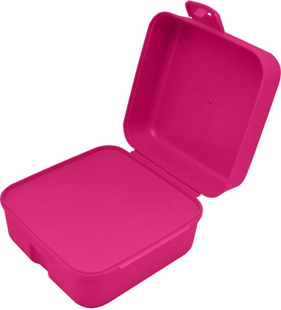 Disney Minnie Mouse broodtrommel/lunchbox voor kinderen - roze - kunststof - 14 x 8 cm van Disney — afbeelding 3