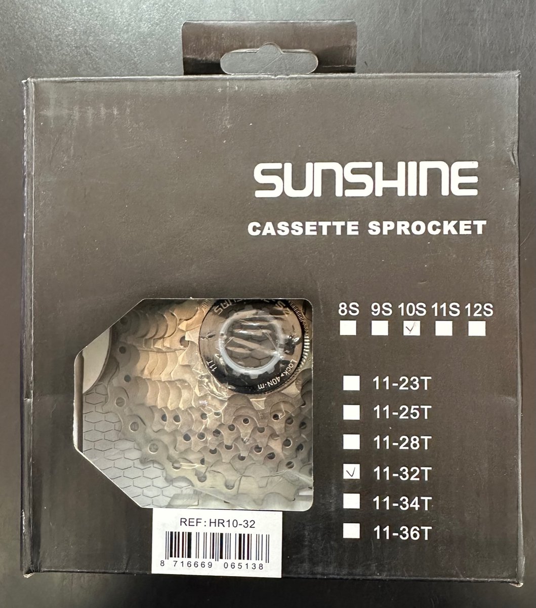 Cassette Sun 10v 11-32 shimano compatible