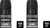 AXE Black Deodorant - 2 stuks - 150 ml