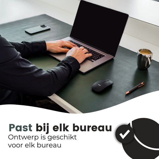 WURK Muismat 120x60 - XXL - Bureau Onderlegger - Bureau Organizer - Bureaumat - Inclusief Kabel Clip – Groen