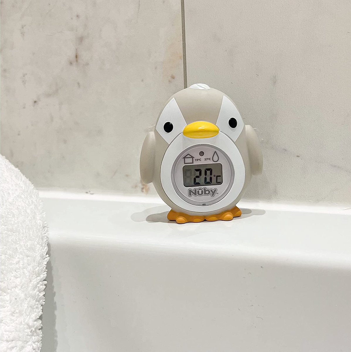 Thermomètre De Bain Pour Bébé En Forme De Pingouin - Écran Facile