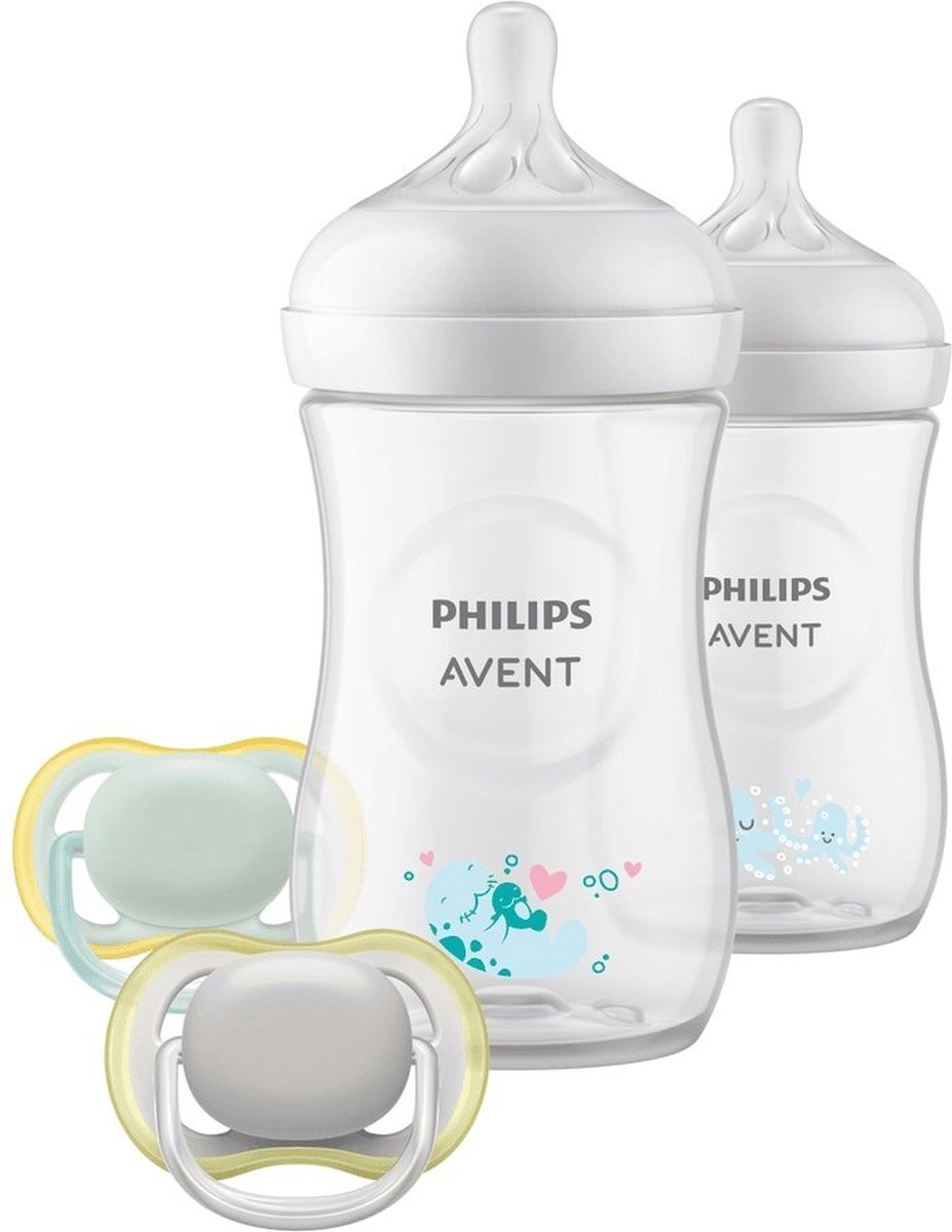 Philips Avent Natural Response Coffret Cadeau Bébé 2 Biberons Avec