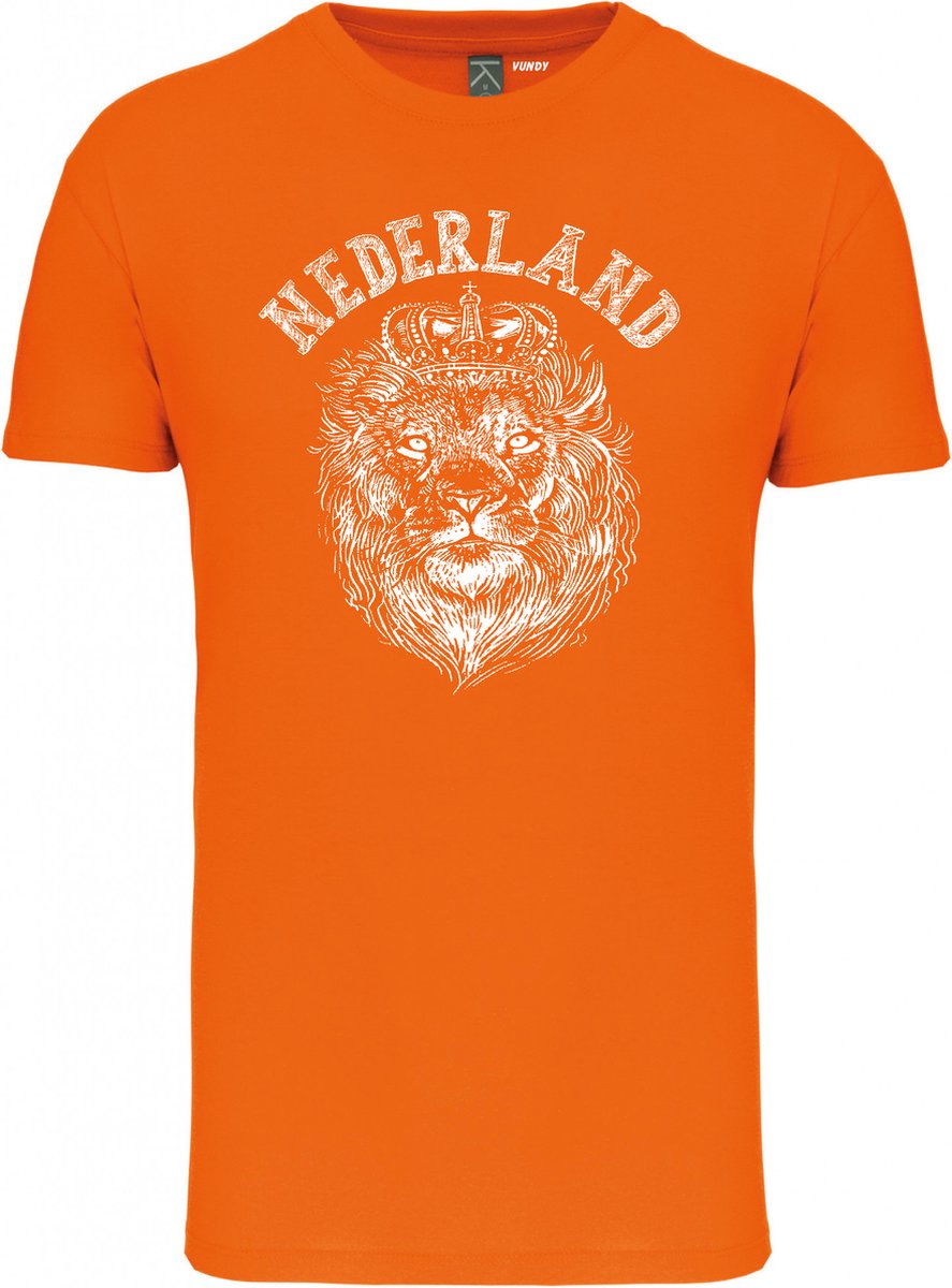 T-shirt Leeuw Print | Koningsdag kleding | oranje shirt grote maten | Oranje | maat 6XL