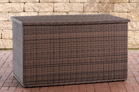 Outsunny rotan kussenbox tuinkussenbox 380 l tuinkist met kussen
