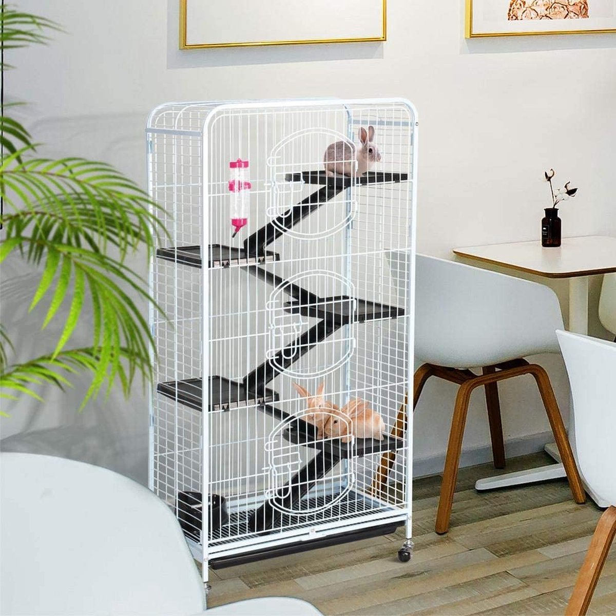 metalen kooien en volières voor hamsters, kleine knaagdieren , wit, HMTM-BC-10028-WHITE