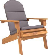 vidaXL Chaise de jardin Adirondack avec coussins Bois d'acacia massif