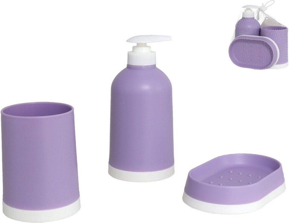 Klassieke Badset 3 delig voor in de badkamer Paars
