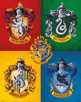 Hole in the Wall Harry Potter Mini Poster -Colourful Crests (Diversen) Nieuw