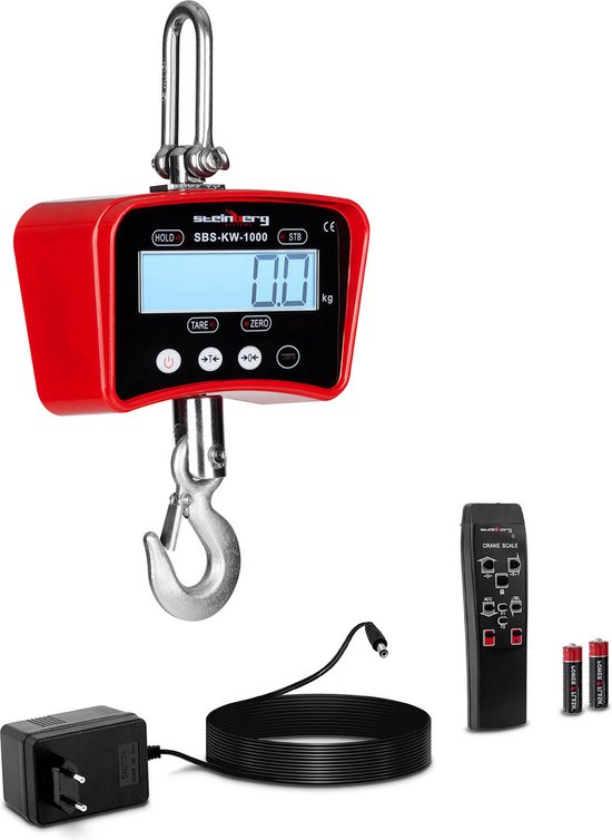 Kraanweegschaal - 10.000 kg / 2 kg - LED - digitaal - afstandsbediening met display