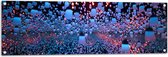 Tuinposter – Opgekleurde Lampen bij een Spiegel - 120x40 cm Foto op Tuinposter (wanddecoratie voor buiten en binnen)