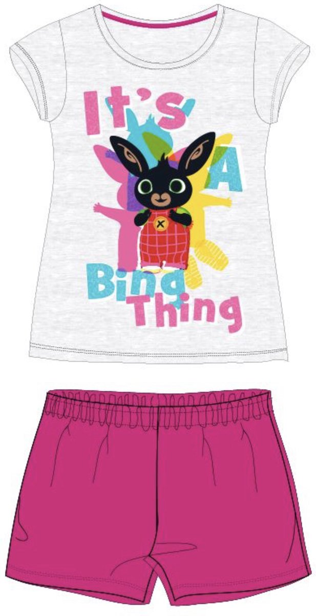 Nickelodeon Bing Shortama Katoen Roze