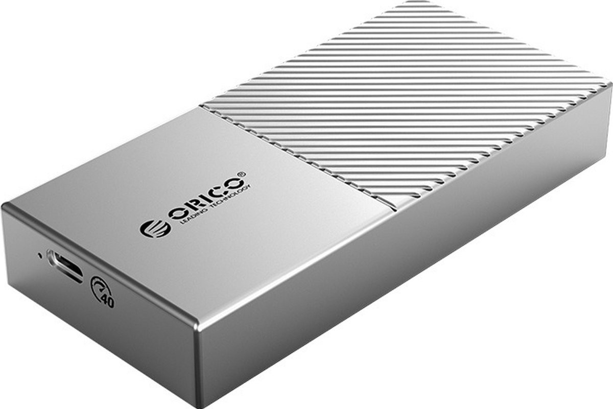 Orico USB4.0 40Gbps Type-C M.2 NVMe SSD behuizing Zilver