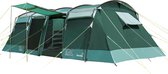 Skandika Montana 10 Sleeper Tent – Tunneltenten – 10 persoons tunneltent – Familietent - Campingtent - met Sleeper-technology (extra donkere slaapcabines), 3-4 zwarte slaapcabines, 5000 mm waterkolom, muggennetten - Outdoor, Camping, Kamperen - groen