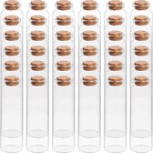 Glazen Geschenk Potten Sets met Kurken Doppen (36 Pak) – 50ml – Mini Rond Mason Luchtdichte Opslag Flessen voor Huwelijksgeschenken, Feest, Keuken Kruiden en Jam