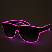 LOUD AND CLEAR® - LED Bril Roze - Draadloos - Oplaadbaar - Lichtgevende Bril - Bril met Licht - Feestbril - Party Bril - Carnaval