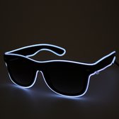 LOUD AND CLEAR® - LED Bril Wit - Draadloos - Oplaadbaar - Lichtgevende Bril - Bril met Licht - Feestbril - Party Bril - Carnaval