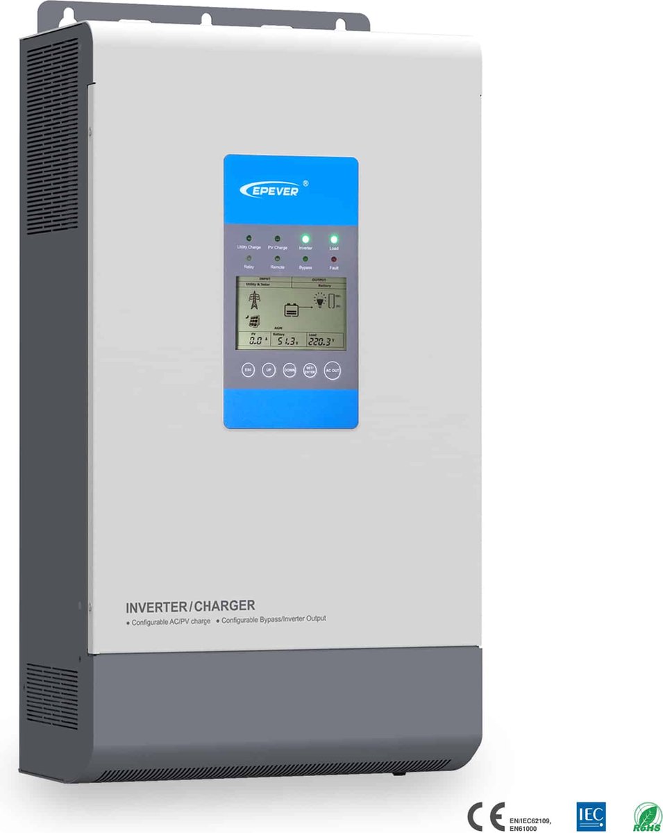 EPEVER 3000W Hybride Omvormer met Acculader en MPPT-regelaar
