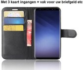 DrPhone Galaxy S9+(Plus) Flipcover - Bookcase - Luxe booktype PU Lederen Portemonnee Case Wallet Case met Kickstand