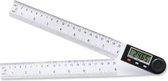 Jauge d'angle 360 degrés avec règle de 20 cm Inclinomètre de rapporteur numérique Goniomètre / HaverCo