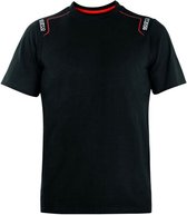 Short Sleeve T-Shirt Sparco TECH STRETCH Black Size XL