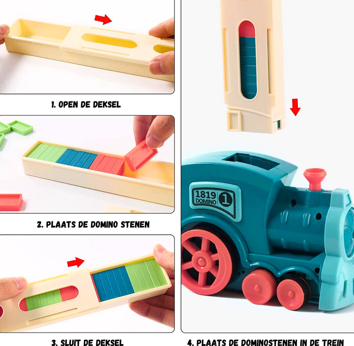 Automatische Domino Trein Met Lichten En Muziek - 100 Stuks Educatief Bouwspel Voor Kinderen Vanaf 3 Jaar