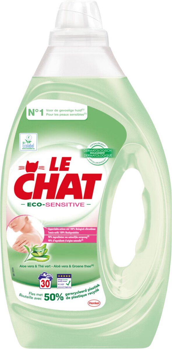 Goedkoopste Le Chat Wasmiddel Gel Eco-Sensitive 30 Wasbeurten