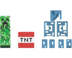 Minecraft Diamanten Niveau Creeper Figuur Veelkleurig