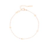 OOZOO Jewellery - rosé goudkleurige armband met bolletjes - SB-1002