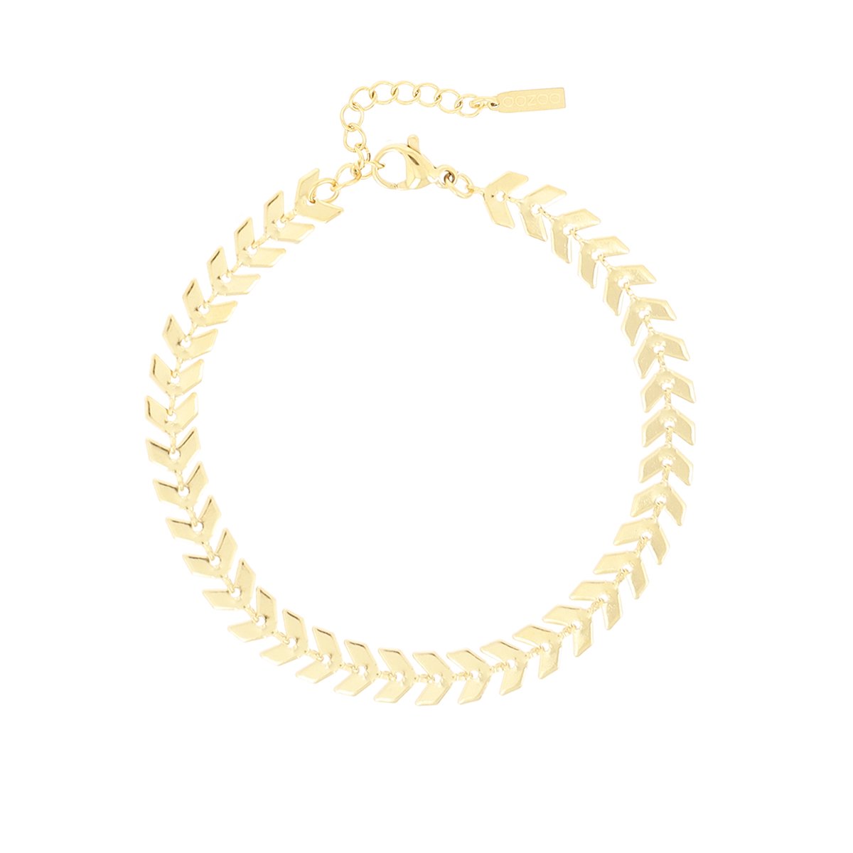 OOZOO Jewellery - goudkleurige armband met V-schakel - SB-1007
