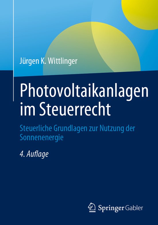 Photovoltaikanlagen im Steuerrecht - cover