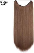 Wire hairextensions straight bruin / blond - M4/27