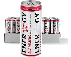 Slammers Energy Drink - Energiedrank - sleekcan - 24x25 cl - NL