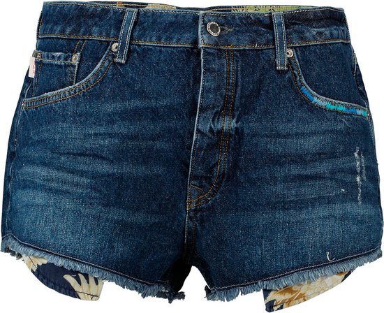 Superdry Vintage High Rise Short Jeans - Femme - Salem Mid Worn Blue - 30