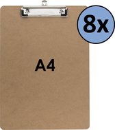 Klembord A4 - Klembord Hout - 8 stuks - Klemborden - Clipboard