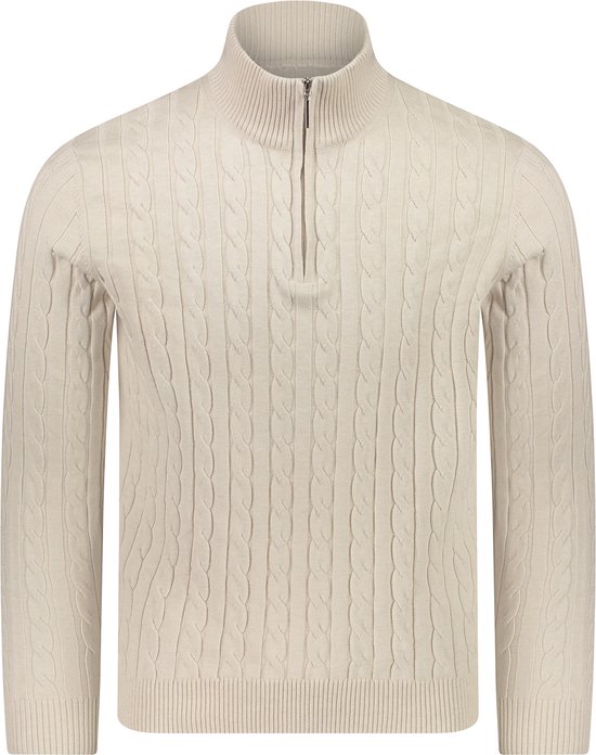 Artu Napoli Trui Beige Beige Getailleerd Maat XL Mannen