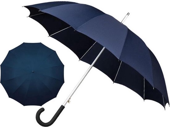 Automatische Stormvaste Paraplu - Stevig Anti-Storm en Wind - Winddicht - Ø 110 cm - Donkerblauw