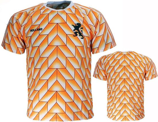 knoop Giraffe Cerebrum Nederlands Elftal '88 Replica Voetbal T-Shirt Oranje, Maat: 104 | bol.com