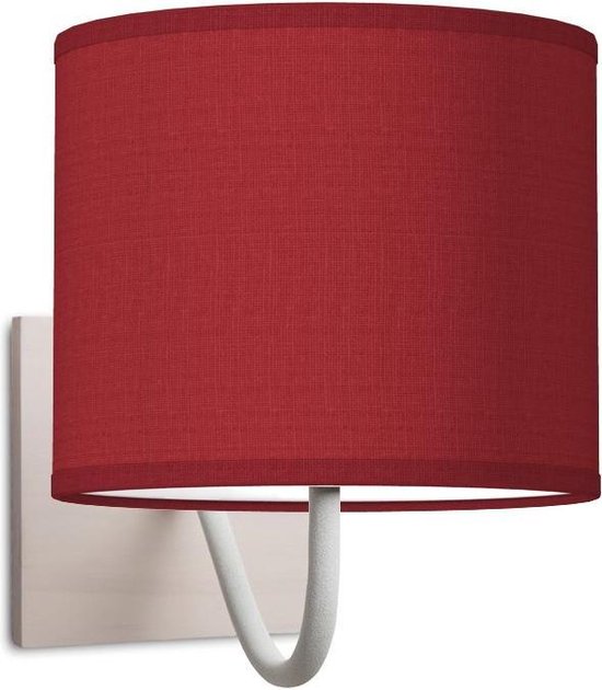 Home Sweet Home wandlamp Bling - wandlamp Beach inclusief lampenkap - lampenkap 20/20/17cm - geschikt voor E27 LED lamp - rood